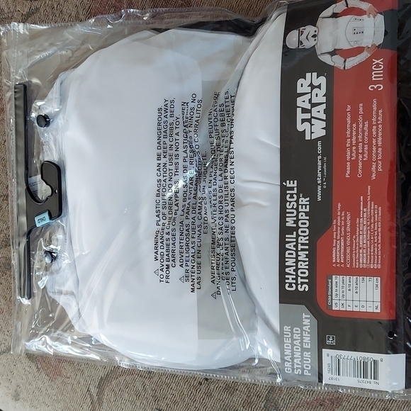 NWT Kids Star Wars Stormtrooper Muscle Shirt Costume - Picture 7 of 7